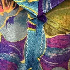 Vintage Sears Hawaiian Fashions Tropical Floral Barkcloth Long Maxi Dress Sz 10