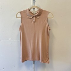 Vintage Tehama Nancy Haley 100% Silk Women’s Sleeveless Polo Shirt Tank Knit Top