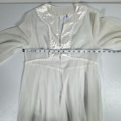 Vintage I Do Union Made Nylon Peignoir Set Ivory Robe Nightgown Bridal Boudoir M