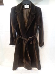 // Vintage Roth Le Cover Sport Brown Cotton Blend Coat w/ Belt size 10