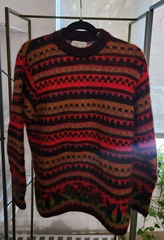 Made In Italy vintage United Colors of Benetton sweater Multi Color Wool Blend