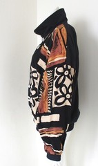 Vintage 80’s WILLIAM SERBIN Printed Nylon Windbreaker Bomber Jacket Sz M Unisex
