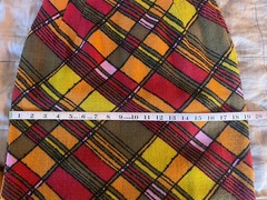 R&K Originals VTG 60s 2 Piece Mock Neck Darted Skirt Set Mod Print Bow Detail