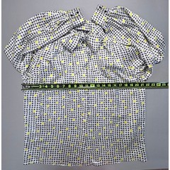 Vintage David Matthew Black and Yellow Houndstooth Tie Neck Blouse Women’s 10