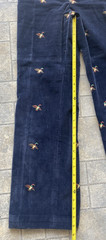 Vintage 1980s David Brooks Corduroy Duck Embroidered AOP Pants Size 8 Womens VTG