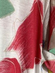 CLOVIS RUFFIN Saks 5th Ave 70s Art Sketch Print Shirt Dress VTG Stranger Things