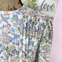 Vintage Shrader Sport Skirt Set Womens 6P Paisley Floral Knife Pleat MidiElastic