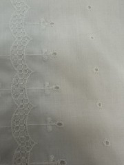 VTG 70s Rhoda Lee Womans Eyelet Lace Blouse Ivory Prairie Button Up 14 USA READ