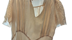 Antique 1920S/30’s Silk Lounge Gown Puff Sleeves Bias Cut Silhouette Small