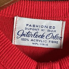Vintage Cardigan Women’s Size S Red 1950s 100% Acrylic Fibre V-Neck Button Front