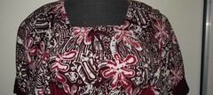 Vtg 60s 70s Ratu Nasya Indonesia Batik Block Pront Dye Ruffle Caftan Maxi Dress