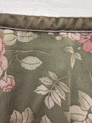 VTG 90’s Matching Floral Skirt & Blouse Size 8/10 Green Pink Flowers Rayon Poly