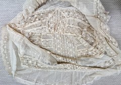 Antique Edwardian 1900’s Ecrew Lace Tea Dress Bridal Dress Delicate Ivory AS IS