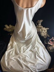 VTG SILKY SATIN SHINY NYLON SPANDEX FULL 80S NIGHTGOWN SCARCE