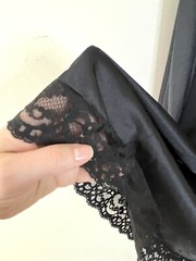 Vintage Slip Sears ISN’T IT DEVINE Knee Black Womens Size 36 / Small Goth Sissy