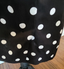 LESLIE LUCKS Women’s 6 Vintage 1980’s Peplum Black White Polka Dot Ruffle Dress