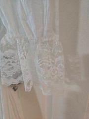 Vintage Western Collection Styles White Wedding Style Dress Petite W/ Belt NOS