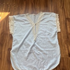 Lady Desiree XL Light Blue Vintage Lace Trim Nightgown 100% Polyester RN62295