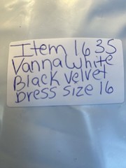 Vintage Vanna White Velvet Little Black Dress Size 16 Gala Event Regency Royal