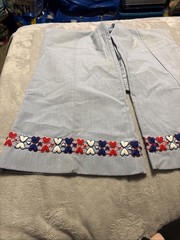 Vtg 60s/70s Lady Wrangler Sportswear Pants Embroidered Size 13/14 Scovil Zipper