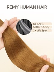 HOTBANANA Invisi Edge Tape in Hair Extensions Human Hair, 14inch 50g 20pcs Aubur