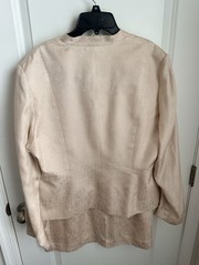Adrianna Papell Vintage 100% Silk Skirt Suit Cream Cream Size 12/14