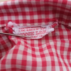 True Vintage Farm Chore Top Medium Red White Gingham 1960’s Joyce Lane USA