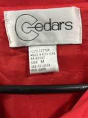 Vintage Cedars Red Fringe Western Jacket Womens Med Southwest Beaded Trim Hippie