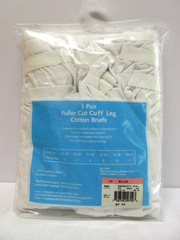 SEARS Fundamentals 3-Pack Fuller Cut Cuff Leg Cotton Briefs Panties White Sz 10