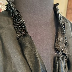 Antique Victorian Black Jet Beaded Capelet Mourning Cape 1880’s