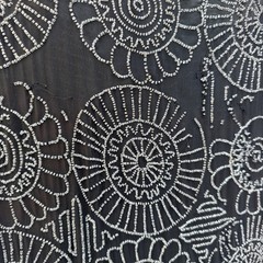 Antique 1920s Completely Beaded Flower Gown Silver Lamé Full Length Dress VTG