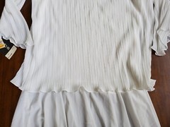 Vintage 80’s Riccardo E. Barone dress White w/ Flower New OS w/tags SIze 22.5 WP