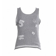 Chanel Vintage 2004 Logo Double Mesh Tank Top