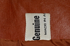 Vintage Leather Coat Vanessa Size 9/10 70s Glossy Cinnamon Brown Made Argentina
