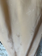 1930s Hand Made Embossed and Embroidered Silk Lace Art Deco Nightgown