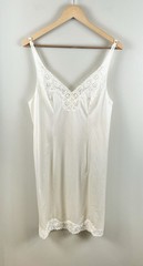 VTG Bali Slip Dress Lingerie Lace Adjustable Strap Ivory Sz 36 Made In USA