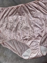 Vtg Shadowline Shiny Nylon & Lace Granny Panty Full Cut Brief Plus 3XL 3X New