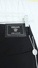 Vintage Versace Jeans Couture Black Jeans Size 28 Y2K Made in Italy Wide Leg