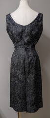 Vintage 50’s Bombshell Geometric Pencil Wiggle Dress Metal Side Zip XS