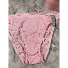 Vintage 90s Pink Bikini Panties Sz Medium Coquette Helene Miller By Bamboo NYC