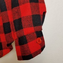 Queens Way Vintage 1970’s Women’s Buffalo Plaid Collared Button Flannel Shirt LG