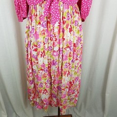 Vintage 70s Jane Schaffhausen Belle France Provençal Polka Dots Dress Womens 8