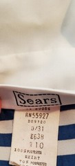 Sears Vintage 1970s The Shirtdress Longsleeve Blue Secretary Sz 10