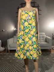 Vintage 1960s Bright Floral Handmade A Line Sun Dress Hippie Mod Pockets