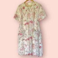 Vintage Fundamentals Cottagecore Floral Nightgown Dress Shabby Large Pearl Snap