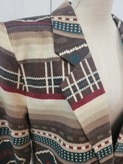 Southwestern Oversized Blazer Jacket Womens L Earth Tone Aztec 90s UNITS