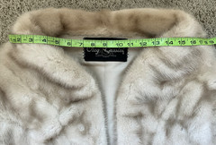 Vintage 60s Blonde Fur Cape Stole Shawl Jacket Cropped Bridal Old Hollywood