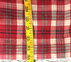 Vtg Orvis Red Plaid Flannel Pleated Midi Skirt Pockets & B-Loops Sz 8/ 26″x 34″
