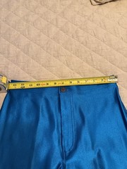 Diane von Furstenberg Vintage 1970 Disco Pants. Teal Blue Size L Made In uSA