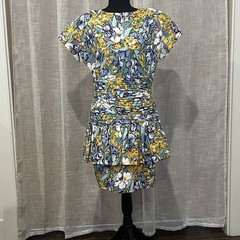 Vintage Neiman Marcus Saint Romei Dress Floral Peplum 1980s